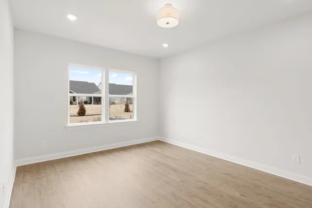 an empty room with a window