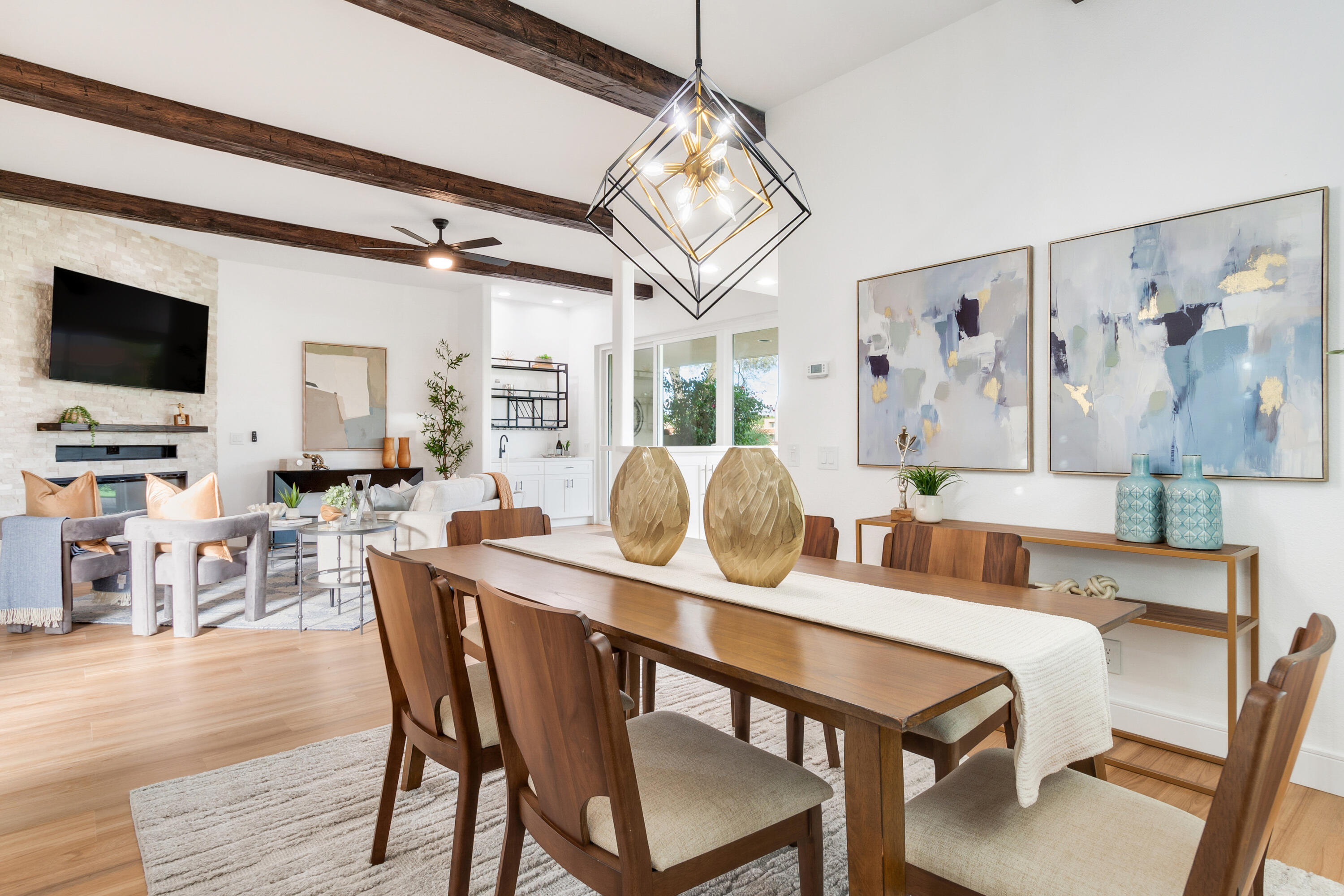 30 Hilton Head Drive Rancho Mirage, CA 92270 - Photo 10 of 33 a view of a dining room with furniture window and wooden floor