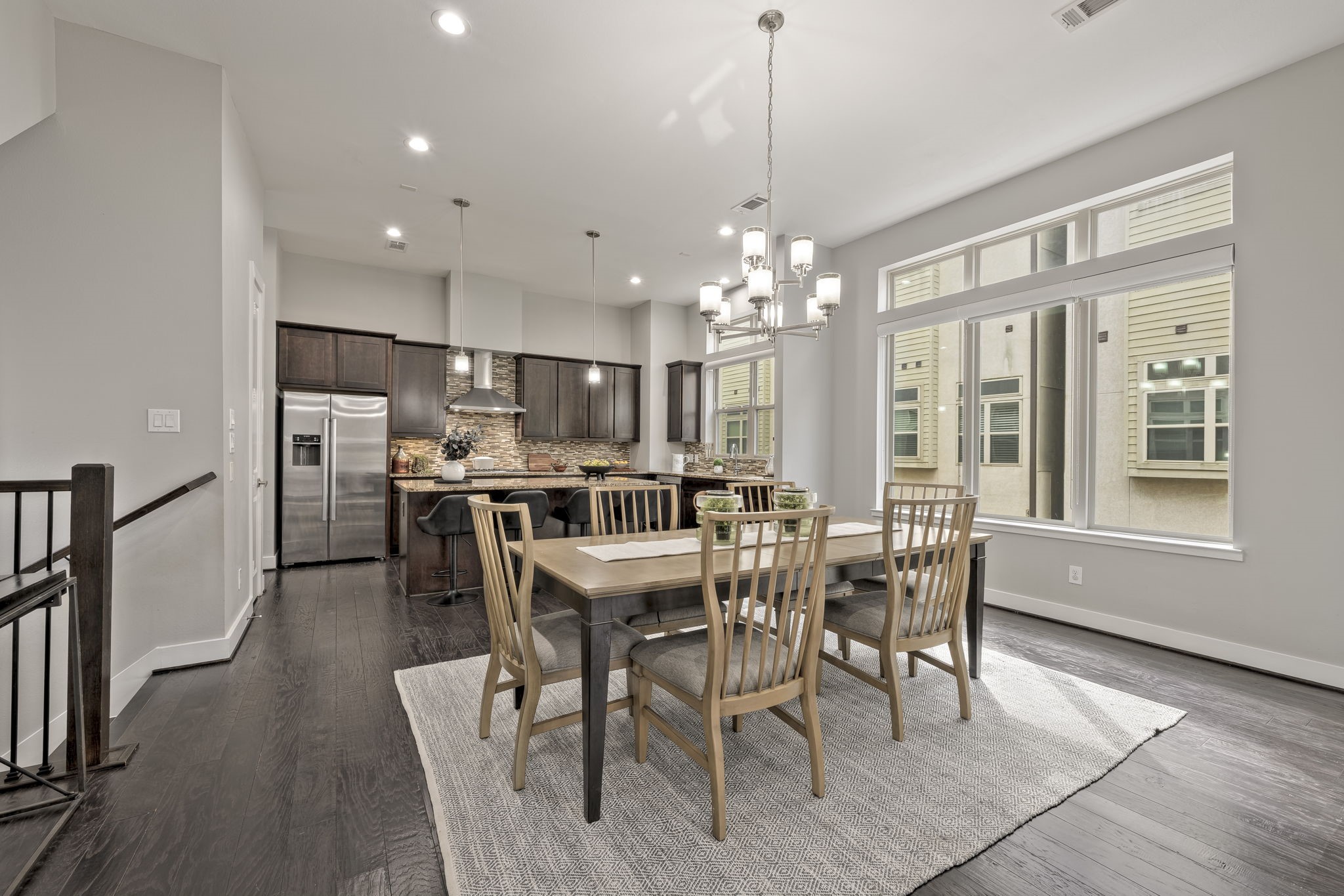 4408 Eli Street, Unit C Houston, TX 77007 - Photo 7 of 48 a view of a dining room with furniture window and wooden floor