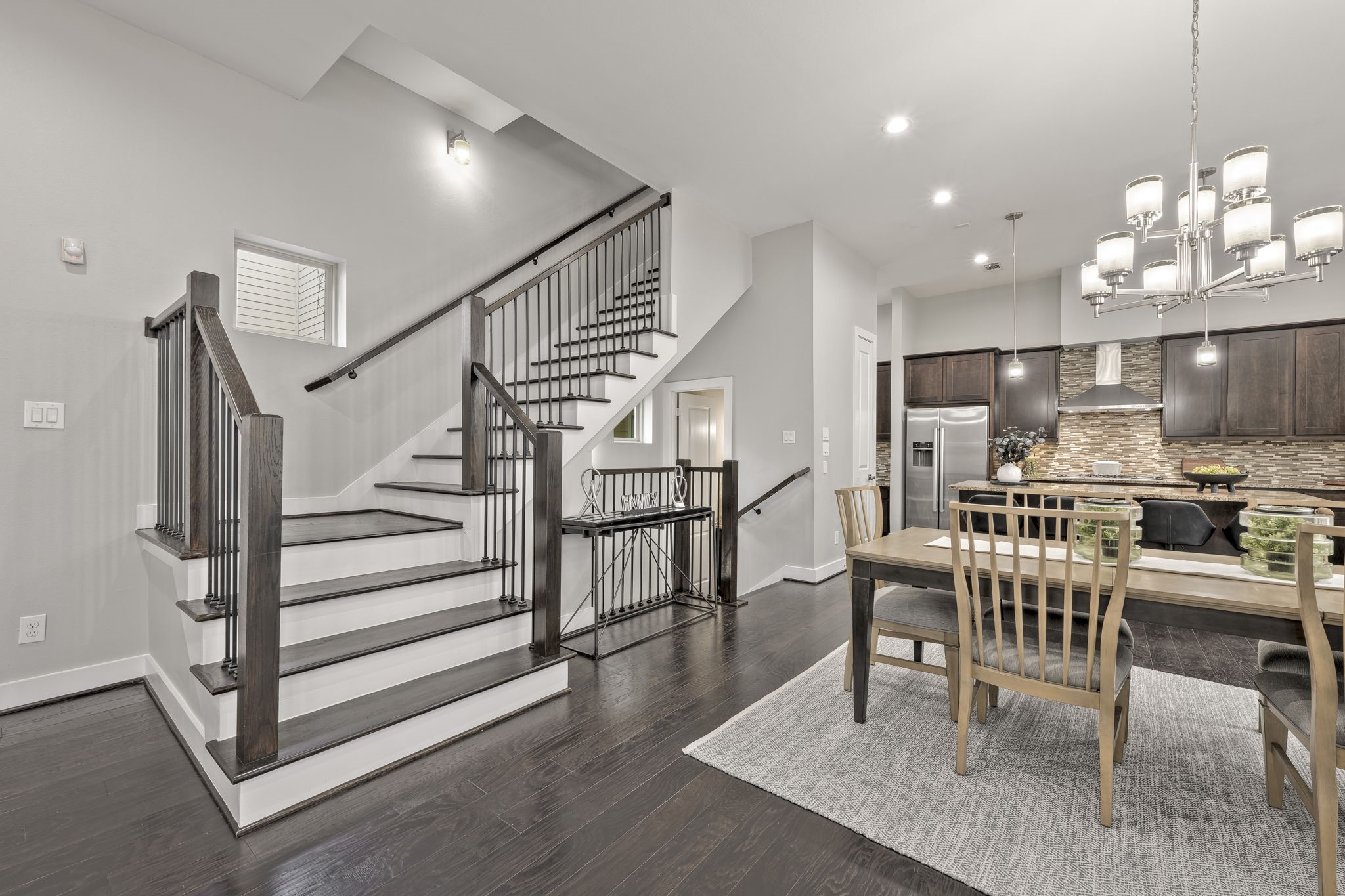 4408 Eli Street, Unit C Houston, TX 77007 - Photo 9 of 48 a dining room with furniture and wooden floor