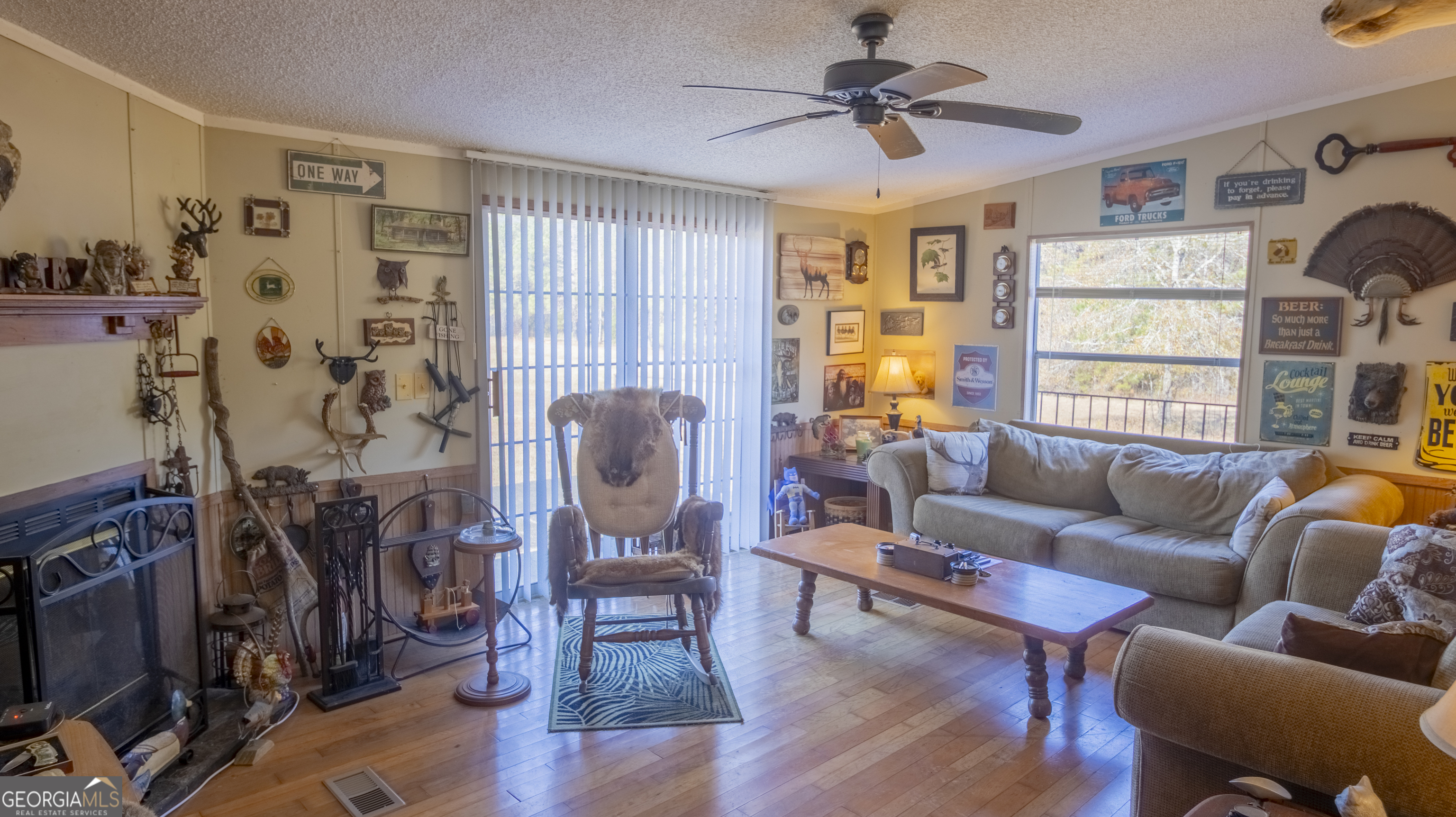 2717 Mount Pilgrim Road Greenville, GA 30222 - Photo 16 of 65 a living room with furniture a ceiling fan and a window