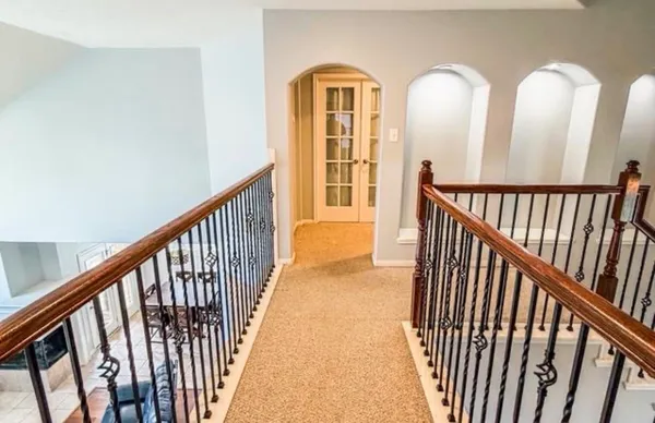a view of a balcony