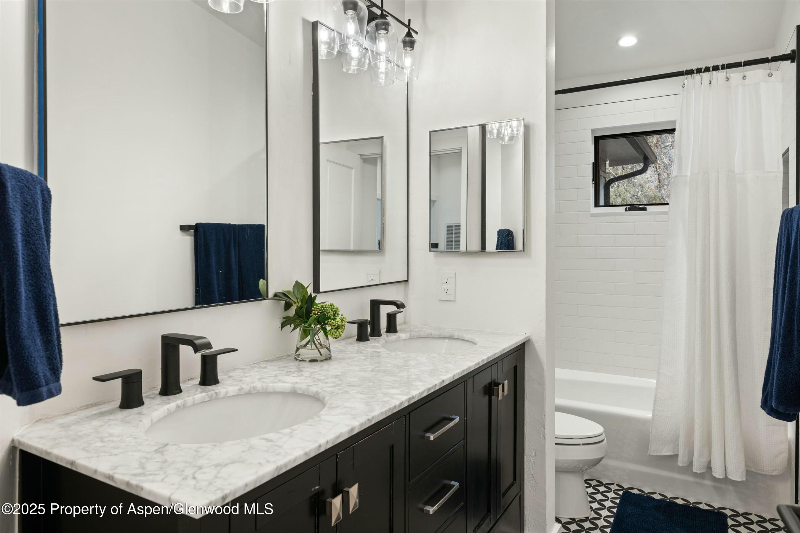 1631 Emma Spur Basalt, CO 81621 - Photo 28 of 52 a bathroom with a sink double vanity and a toilet