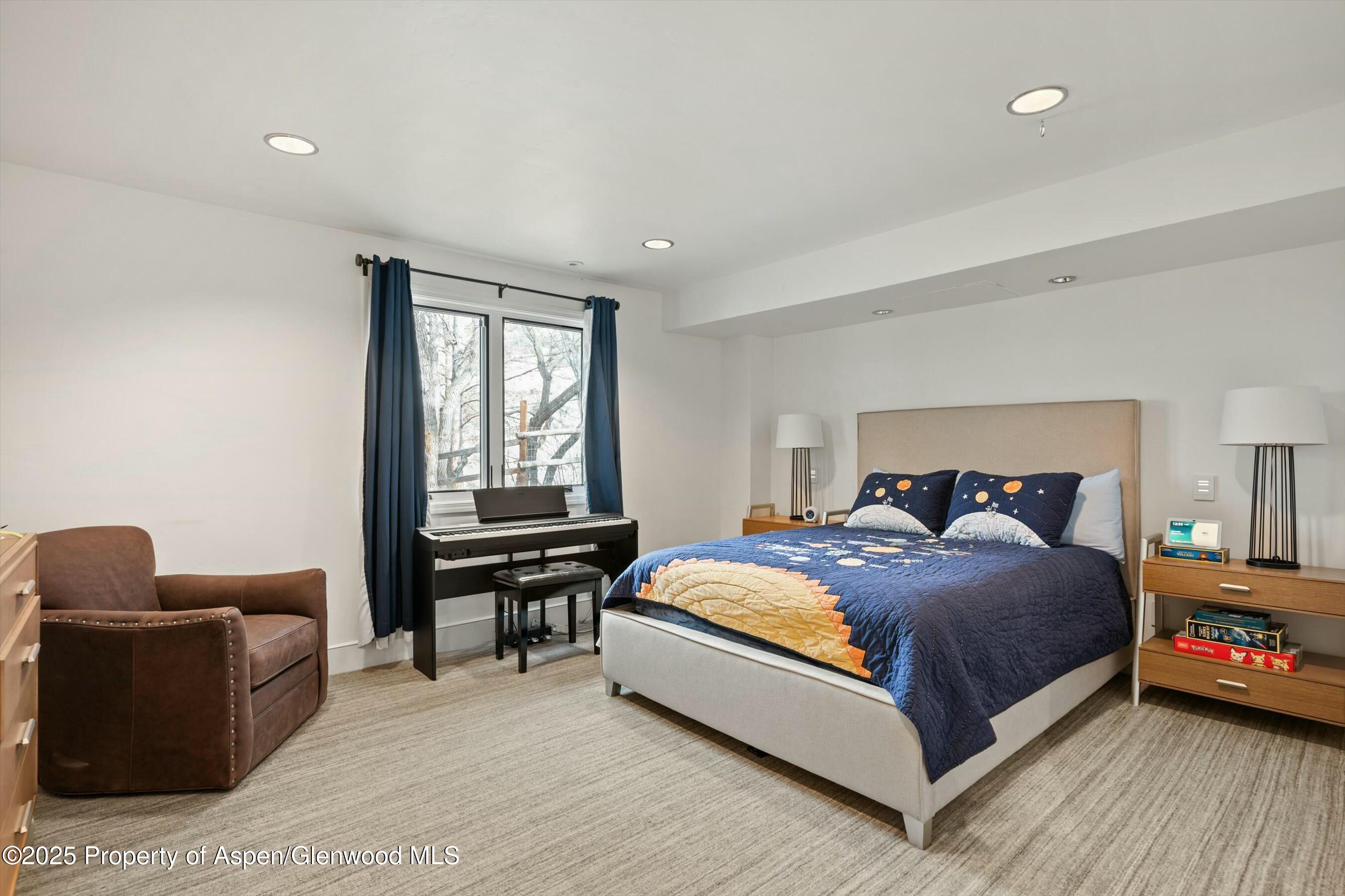 1631 Emma Spur Basalt, CO 81621 - Photo 29 of 52 a bedroom with a bed and wooden floor