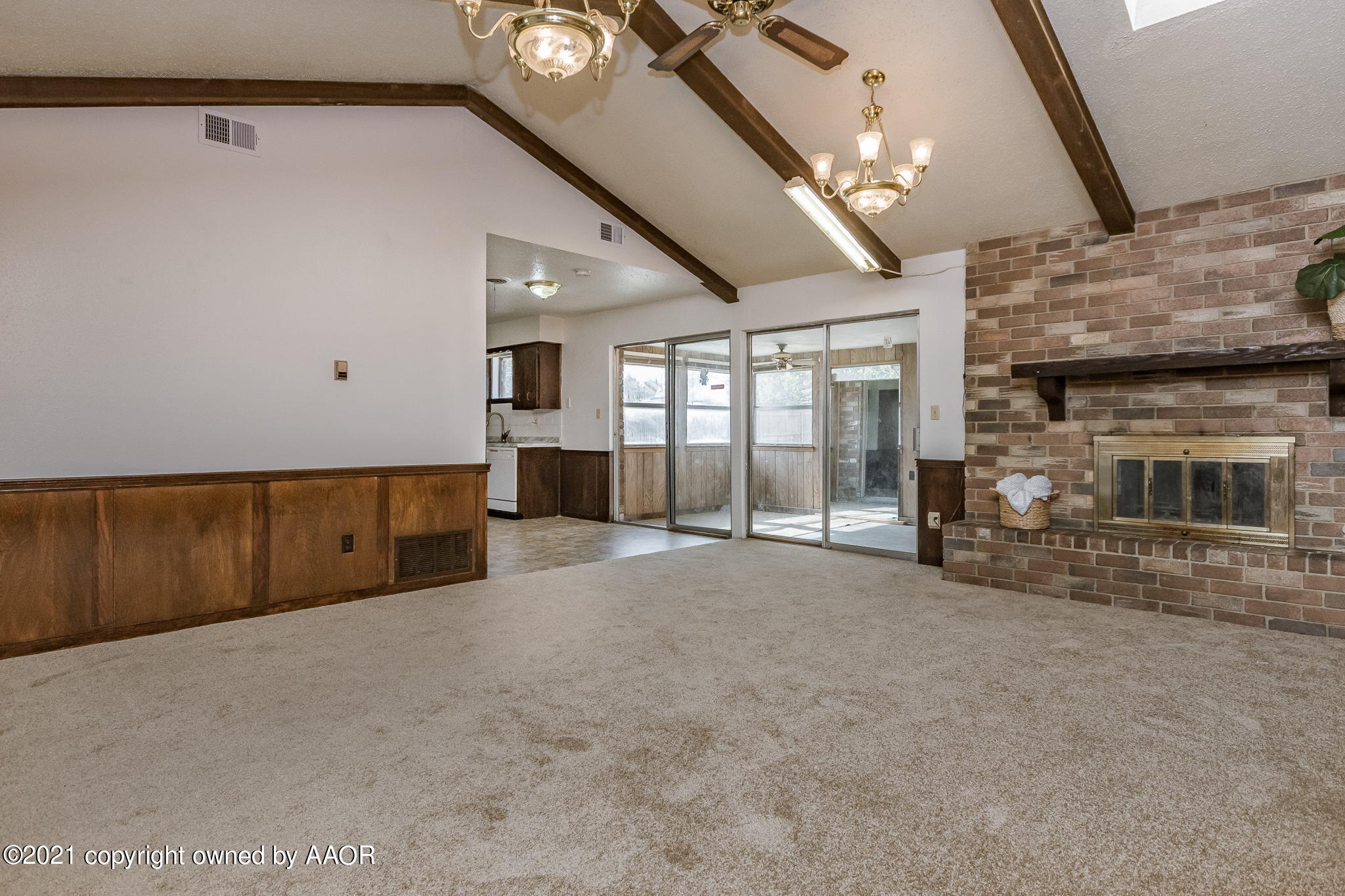 4914 South Georgia Street Amarillo, TX 79110 - Photo 1 of 19 a view of a livingroom with a fireplace
