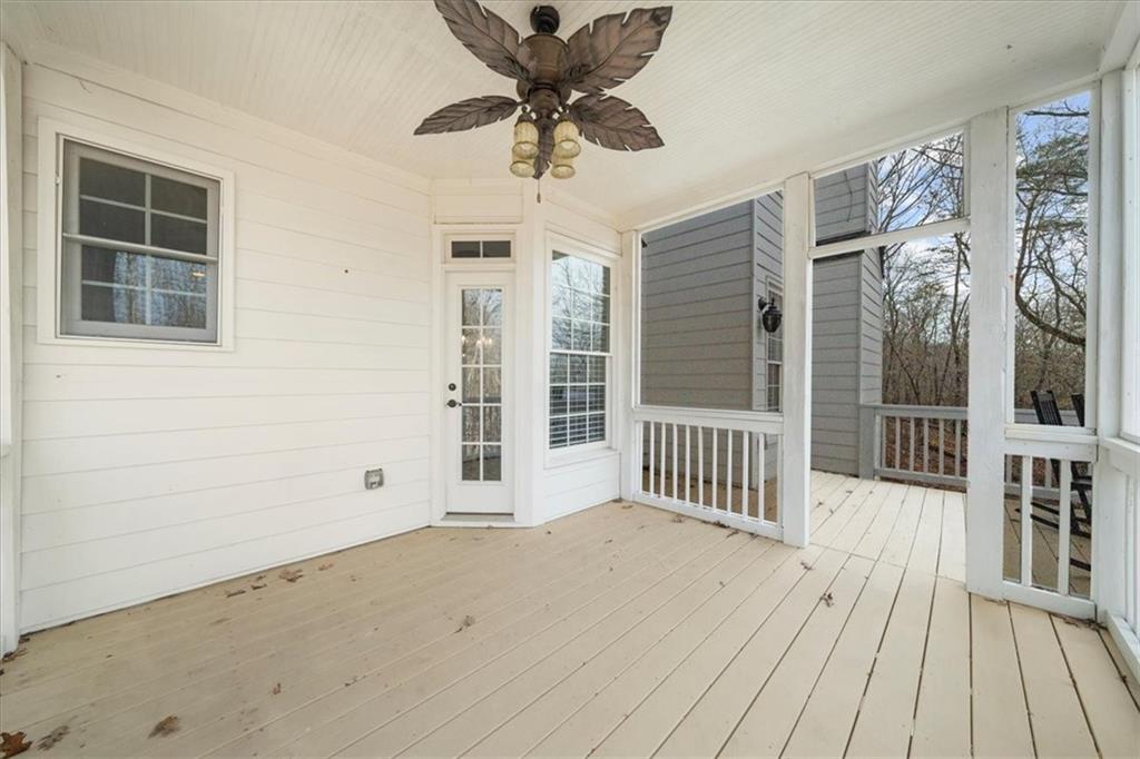 5488 Price Road Gainesville, GA 30506 - Photo 23 of 55 a view of a balcony with wooden floor