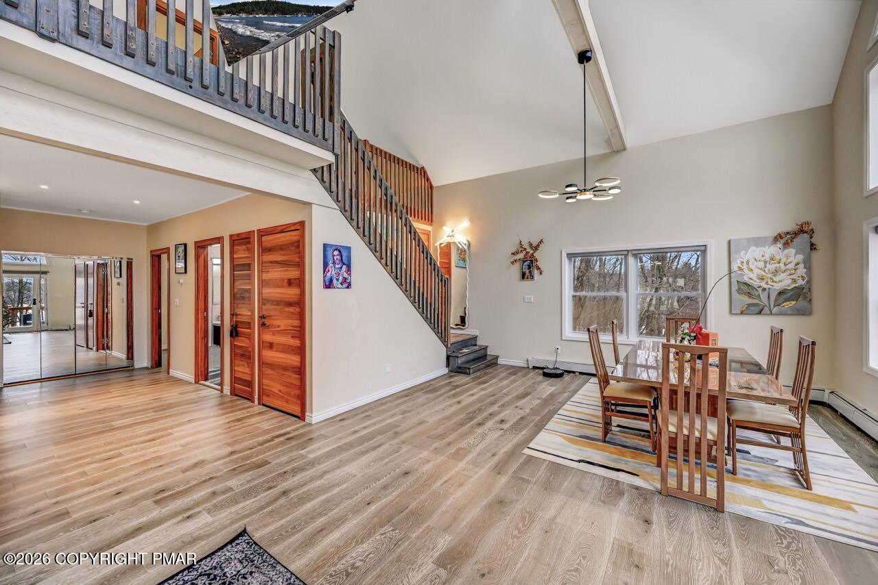 325 Chestnut Road East Stroudsburg, PA 18302 - Photo 50 of 50 a living room with wooden floor furniture and a ceiling fan