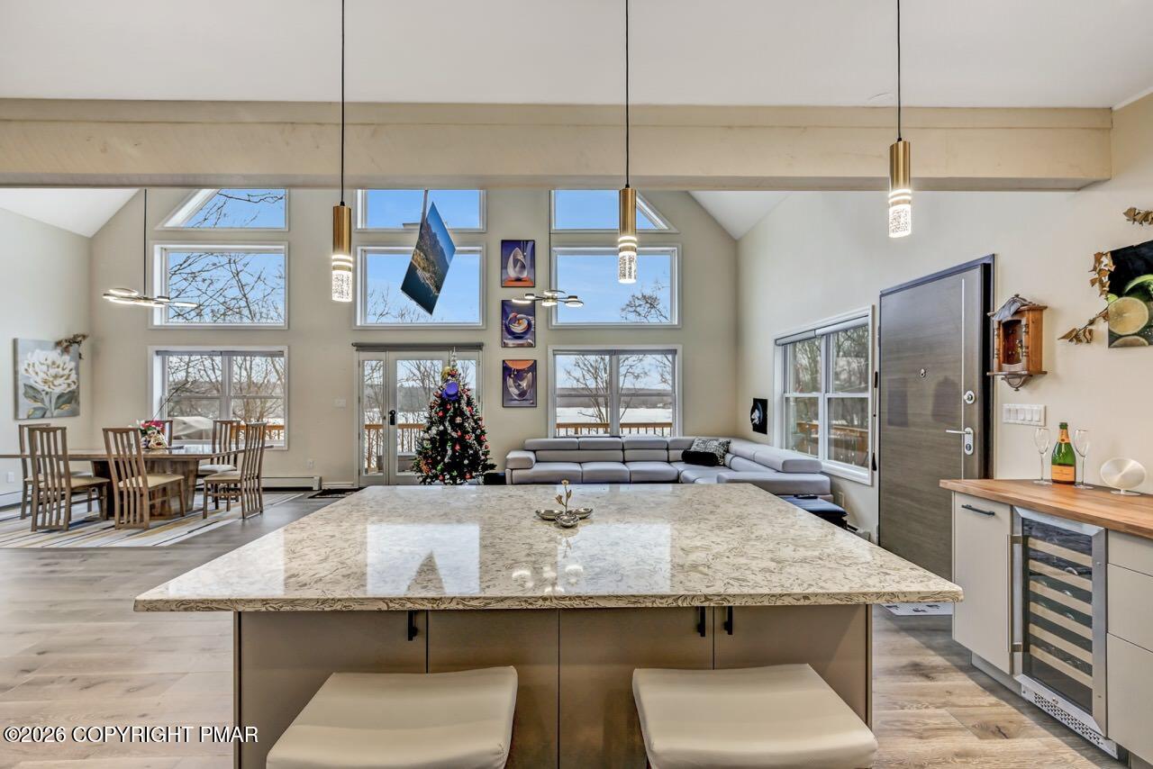 325 Chestnut Road East Stroudsburg, PA 18302 - Photo 15 of 50 a kitchen with center island counter space a sink appliances and a window