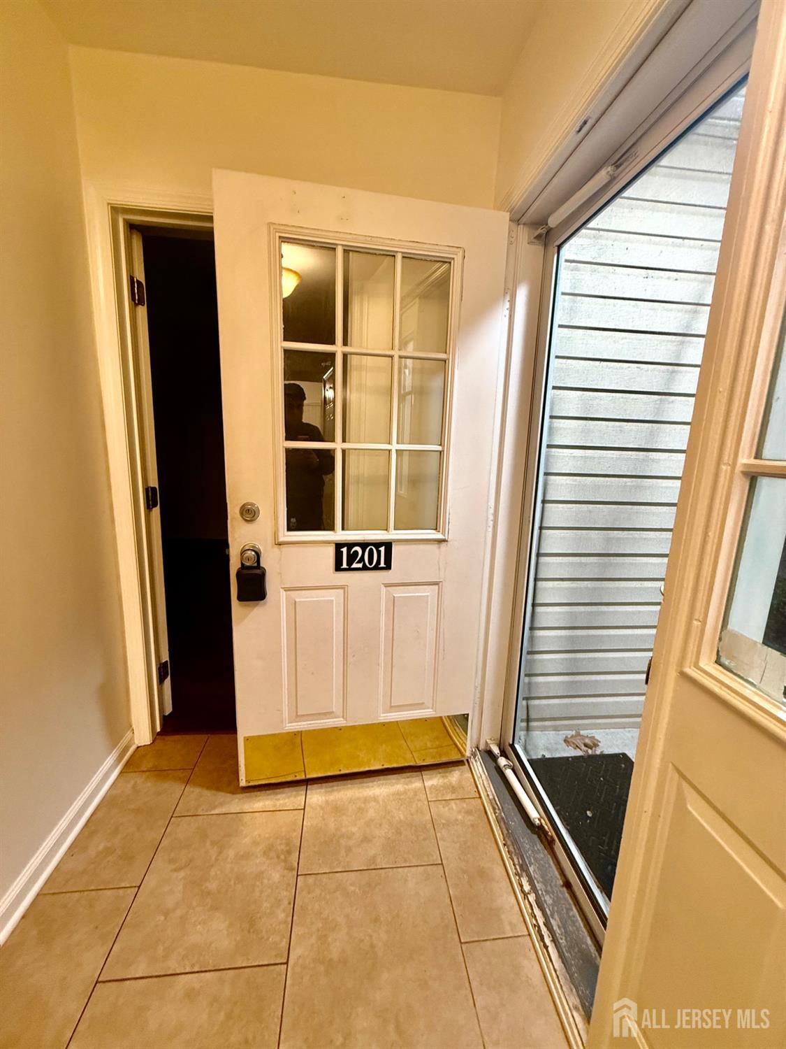 a view of a door of the house