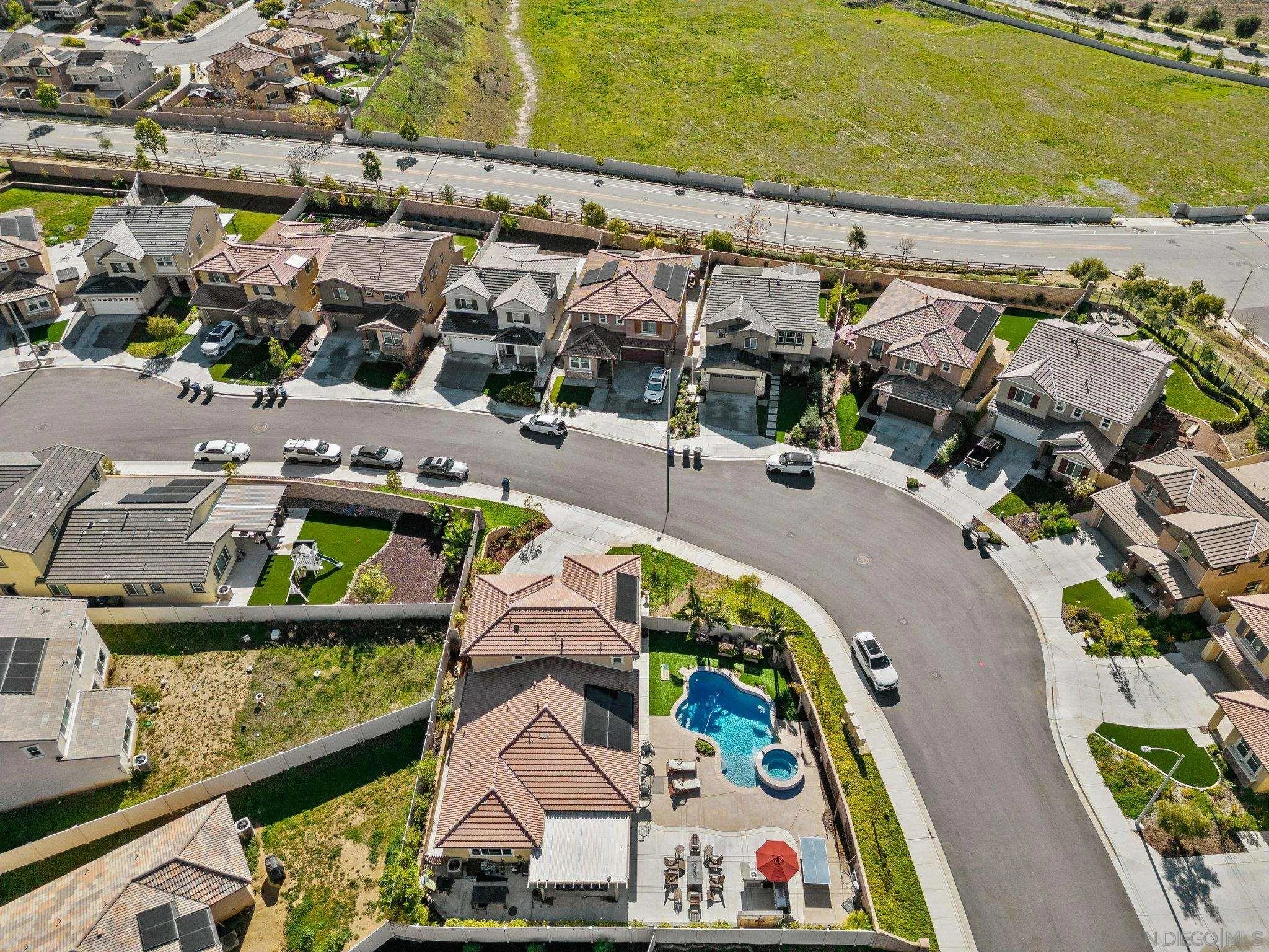 35778 Esperia Way Fallbrook, CA 92028 - Photo 14 of 44 an aerial view of a house with a swimming pool