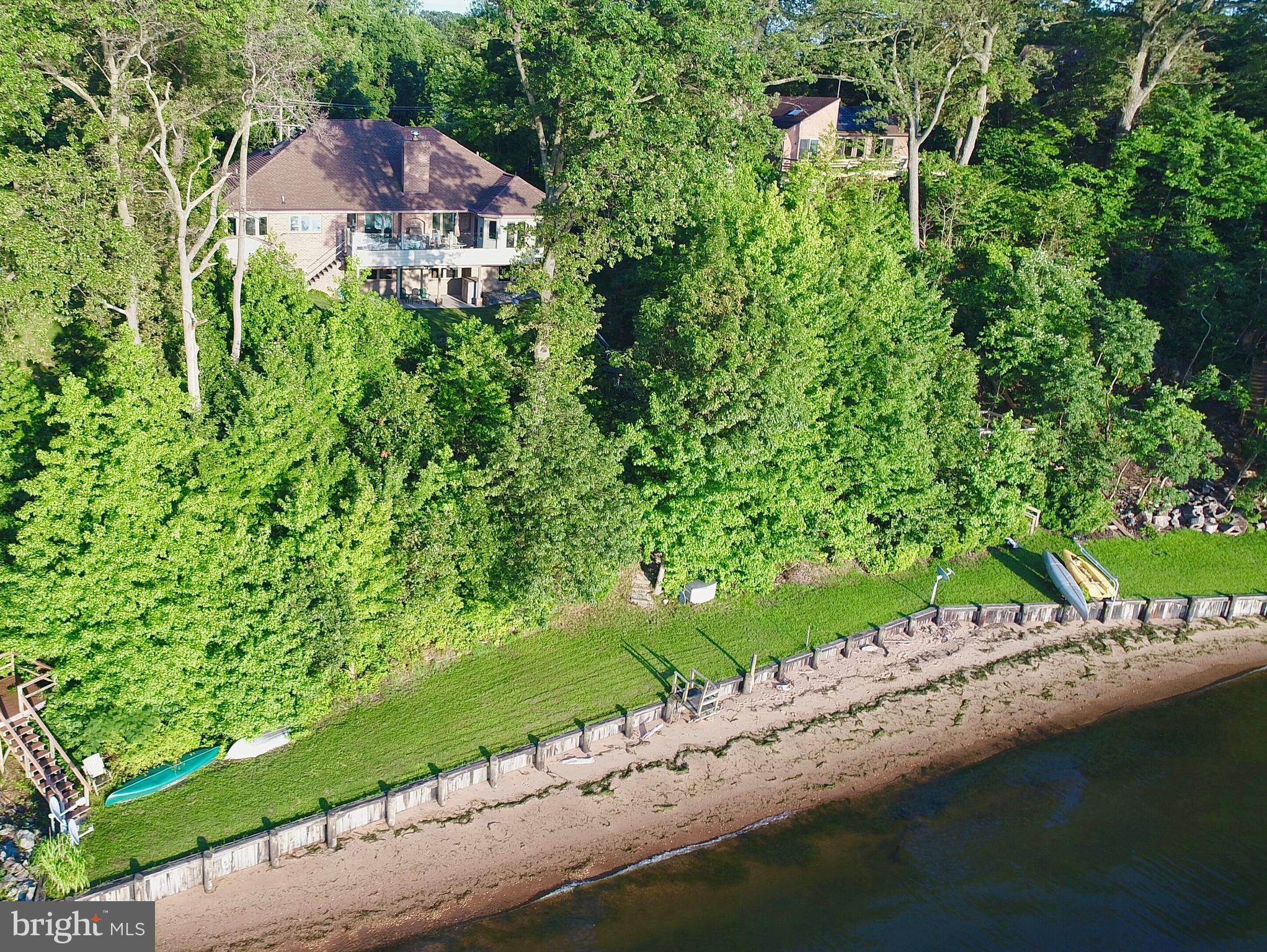 5051 Turkey Point Road North East, MD 21901 - Photo 5 of 30 AERIAL VIEW OF HOUSE AND PRIVATE BEACH 101FT
