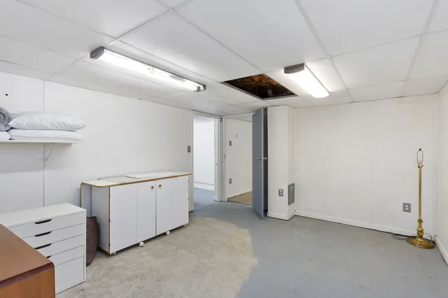 a view of a lake with an outdoor space