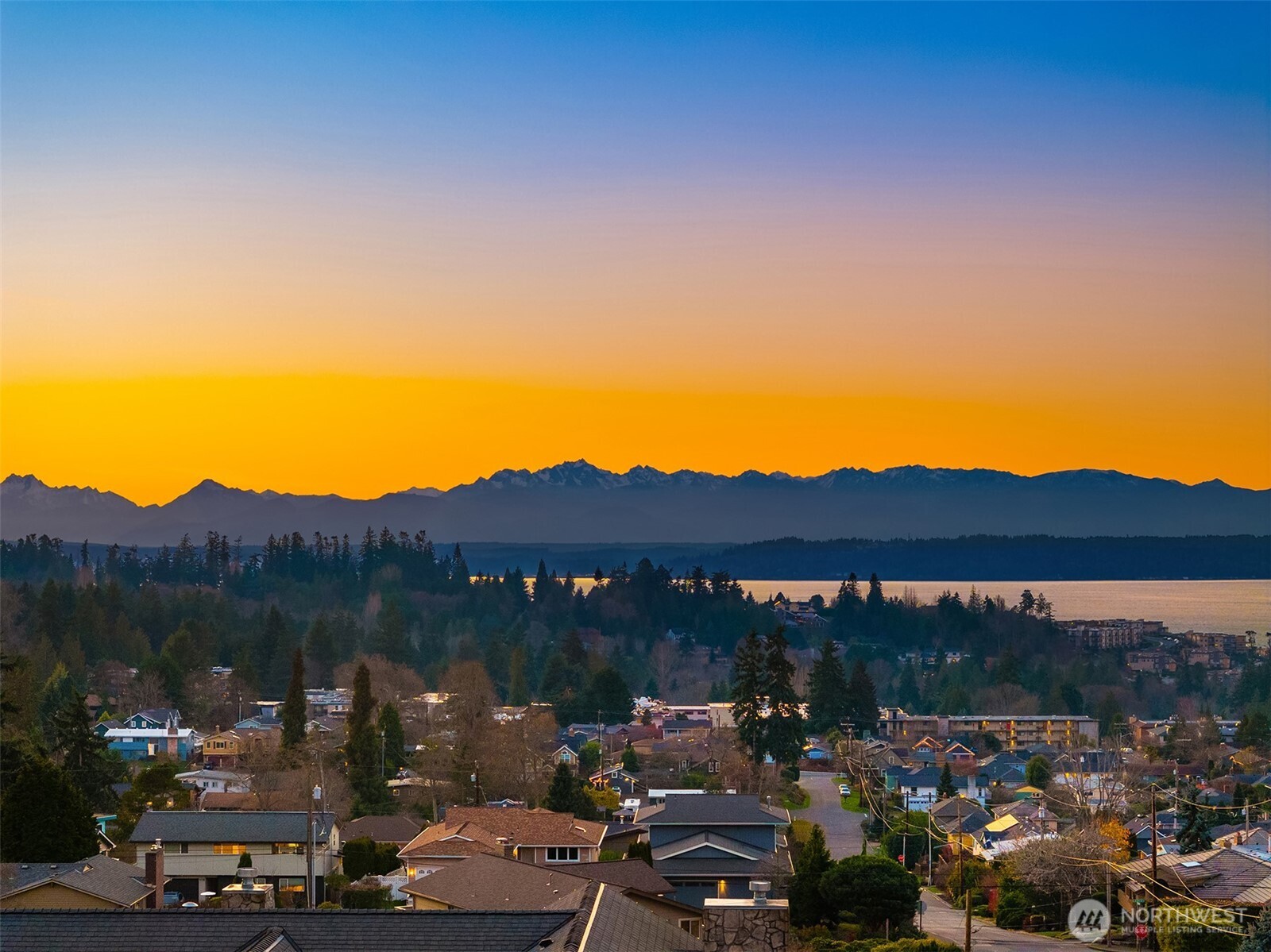 1108 9th Avenue South Edmonds, WA 98020 - Photo 1 of 11 a view of a town with mountains in the background