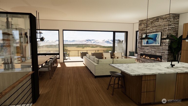 1108 9th Avenue South Edmonds, WA 98020 - Photo 3 of 11 a living room with stainless steel appliances granite countertop furniture wooden floor and a floor to ceiling window