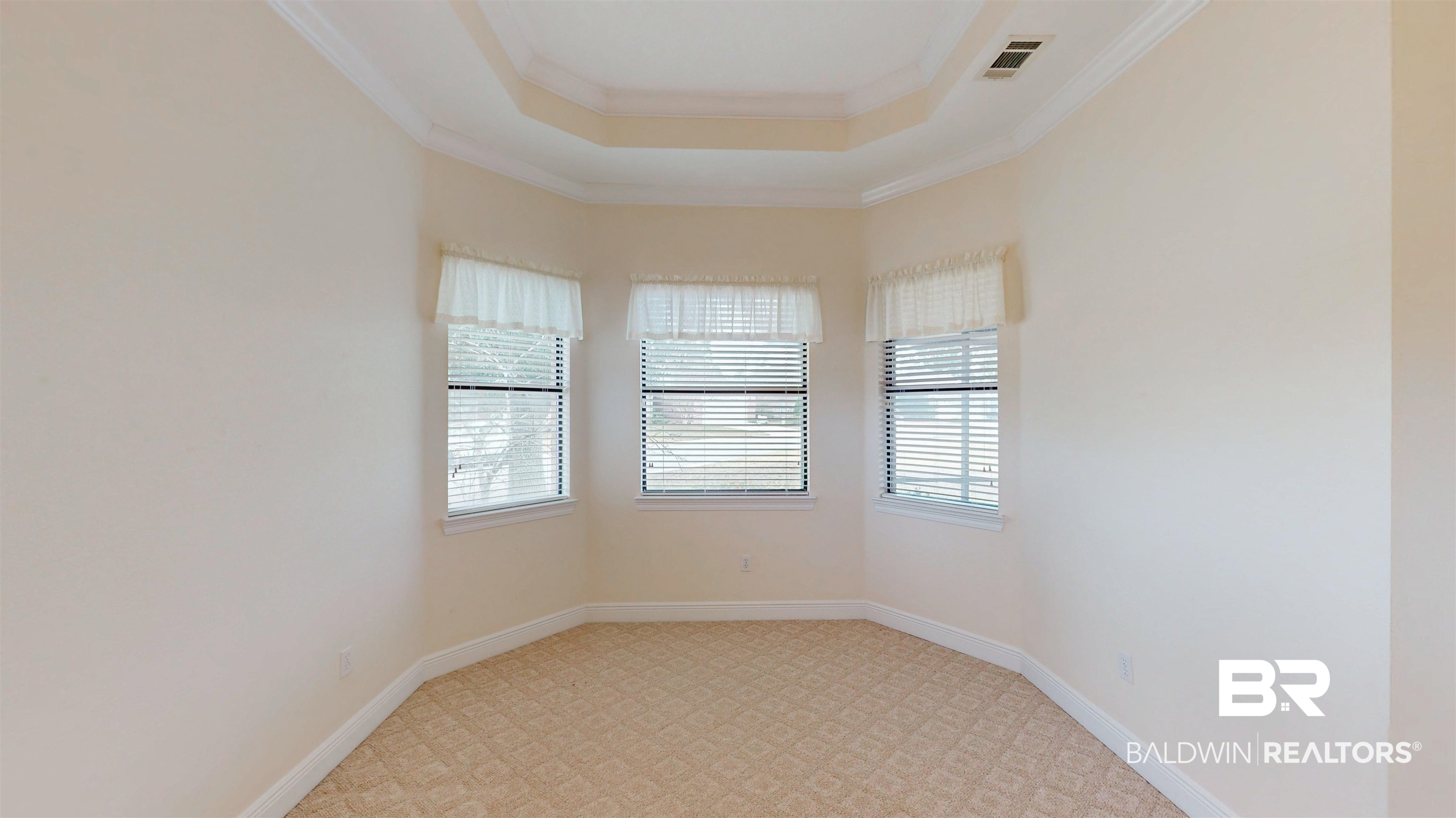 214 Hemingway Loop Foley, AL 36535 - Photo 22 of 67 Empty room featuring healthy amount of natural light, a tray ceiling, and crown molding