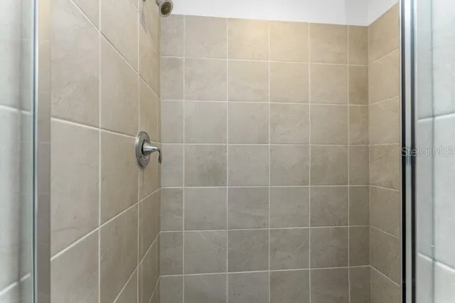 a view of a lake from a yard