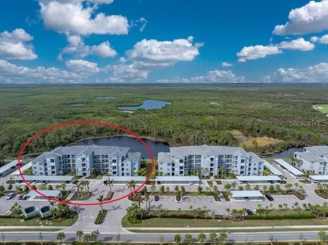 a view of a swimming pool with an ocean view