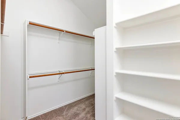 a close view of closet