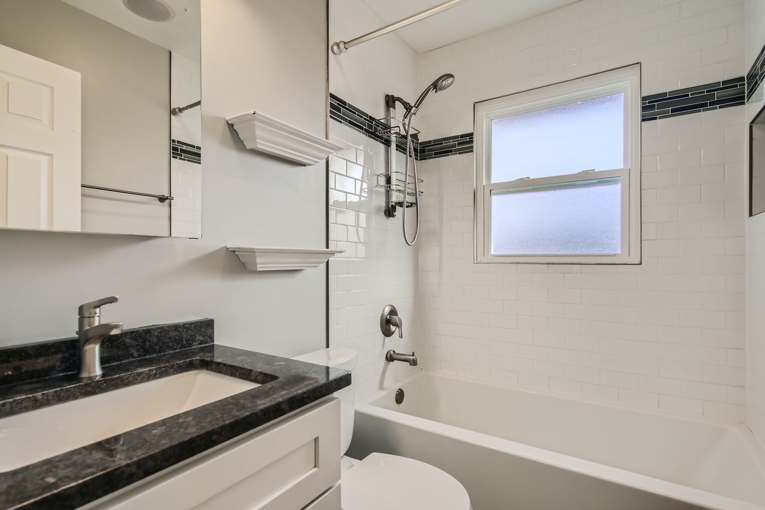 10403 Barnard Drive Chicago Ridge, IL 60415 - Photo 17 of 25 a bathroom with a granite countertop sink toilet and shower