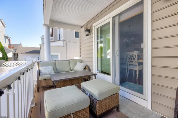a outdoor living space with furniture