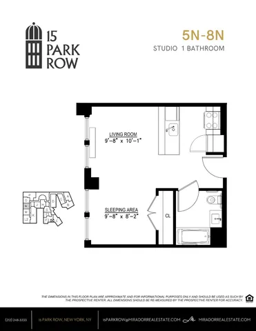 $4,100 | 15 Park Row, Unit 5N | Financial District