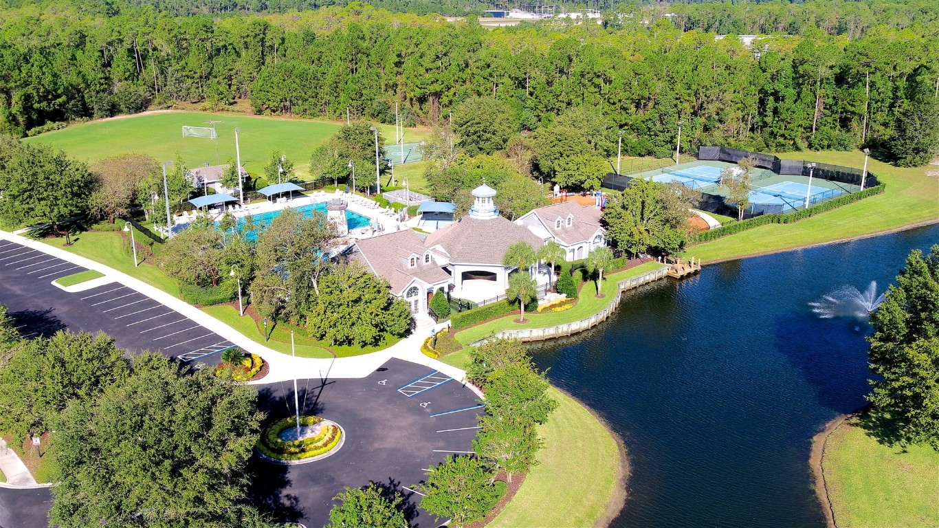 86168 Remsenburg Drive Fernandina Beach, FL 32034 - Photo 67 of 68 an aerial view of a house with a swimming pool