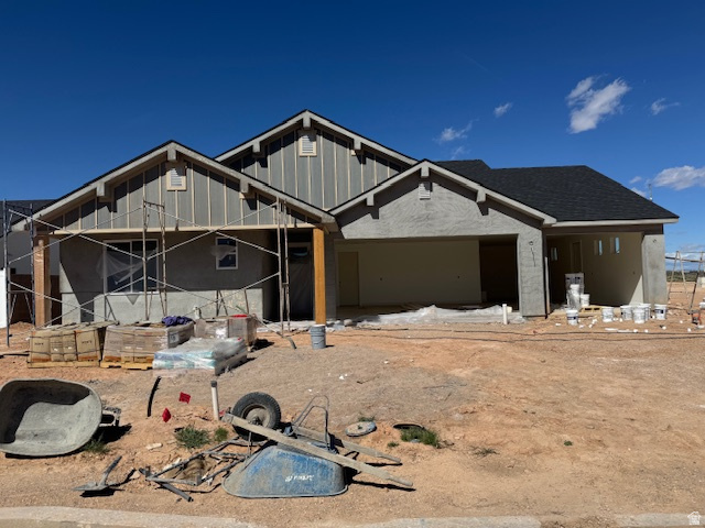5005 North 75 East Enoch, UT 84721 - Photo 2 of 37 Property in mid-construction featuring board and batten siding
