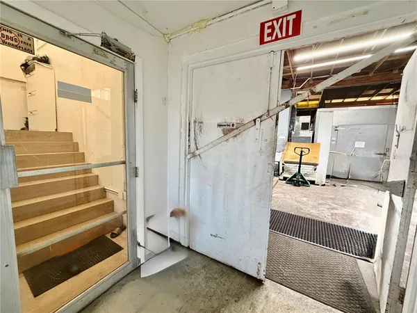 a room with gym equipment