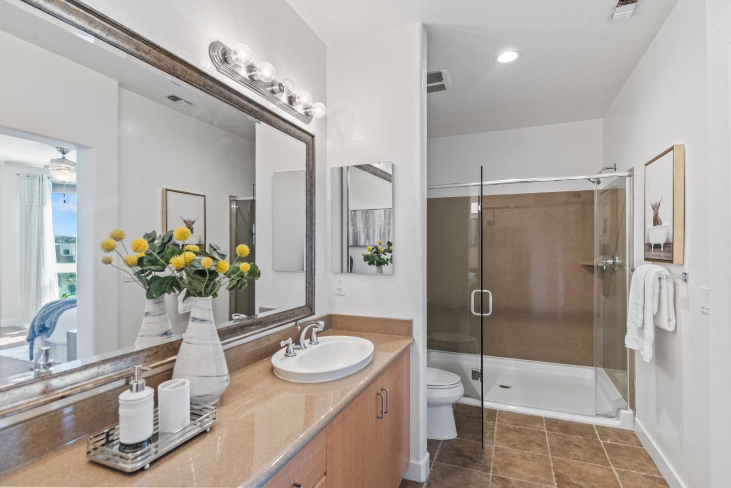 5501 De Marcus Boulevard, Unit 519 Dublin, CA 94568 - Photo 23 of 31 a bathroom with a sink and a mirror