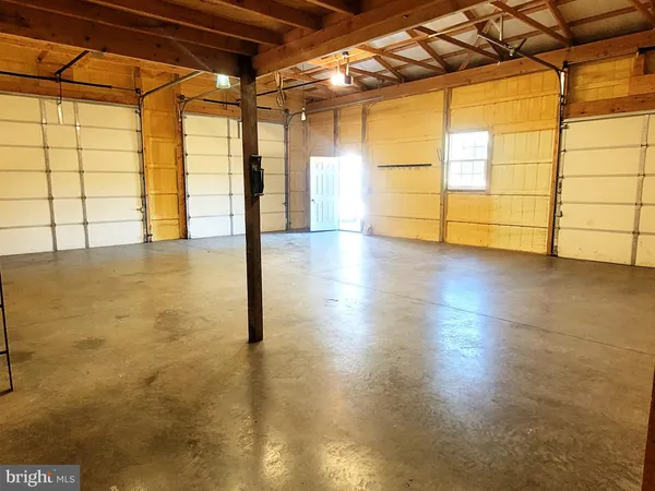 a view of a indoor garage