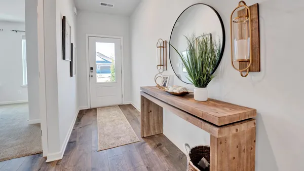 a view of living room with a washer and dryer