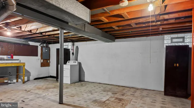 a view of a storage room with an outdoor space