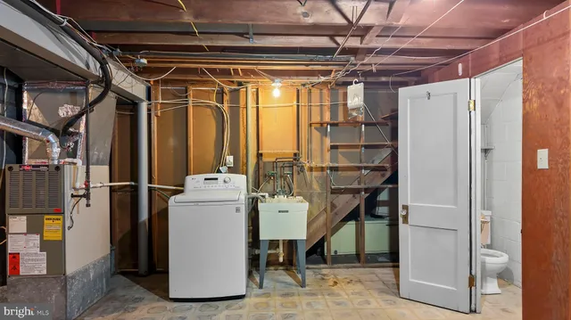 a view of storage and utility room