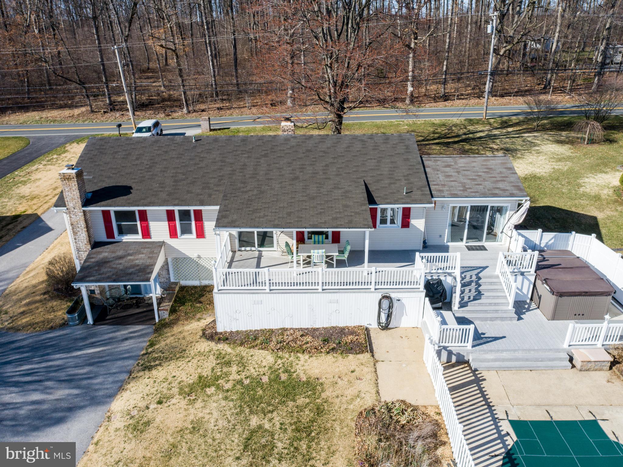 2303 Coon Club Road Westminster, MD 21157 - Photo 40 of 62 Aerial view of rear of home