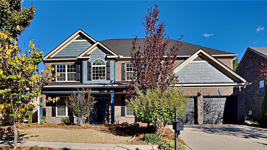 a front view of a house