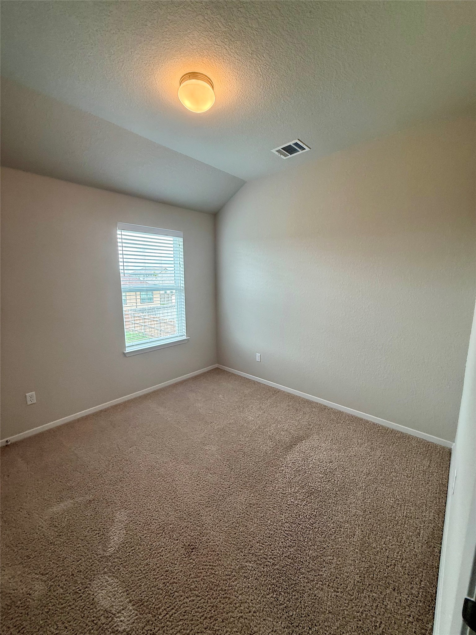 212 Lake Placid Run Elgin, TX 78621 - Photo 20 of 27 A well-lit bedroom with cozy carpeting and a single window offering natural light.