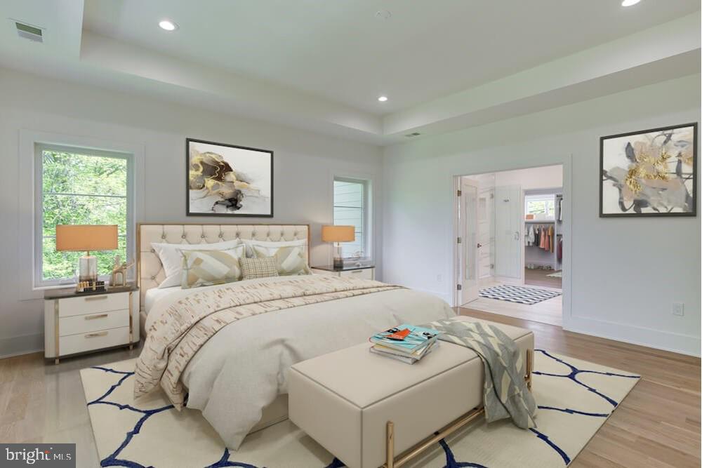 2925 West Ox Road Herndon, VA 20171 - Photo 14 of 38 a bedroom with a bed and a painting on the wall