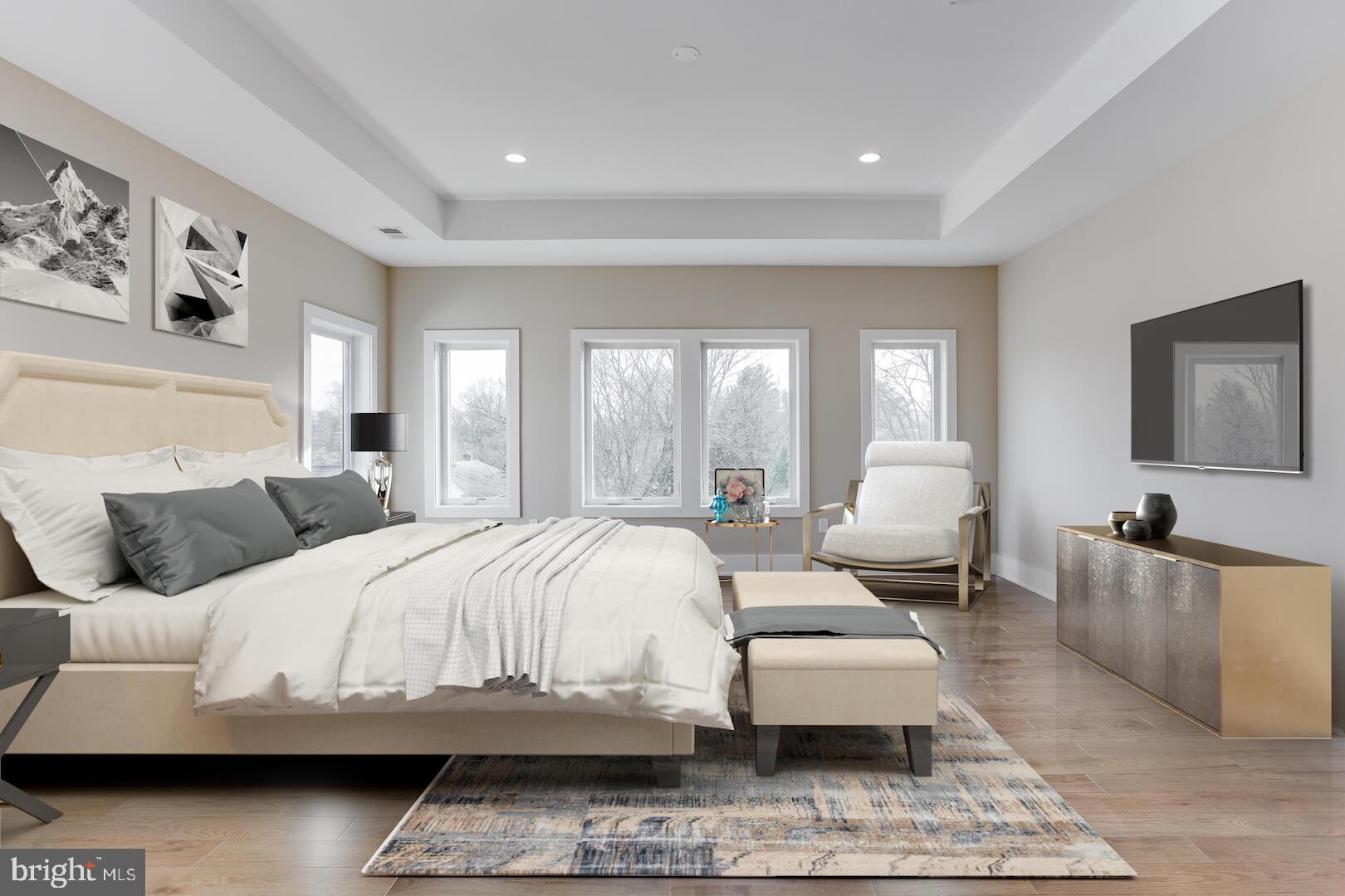 2925 West Ox Road Herndon, VA 20171 - Photo 33 of 38 a bedroom with a large bed couch and a window