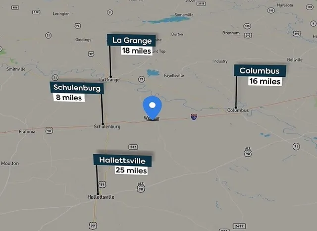 an aerial view of residential house with parking