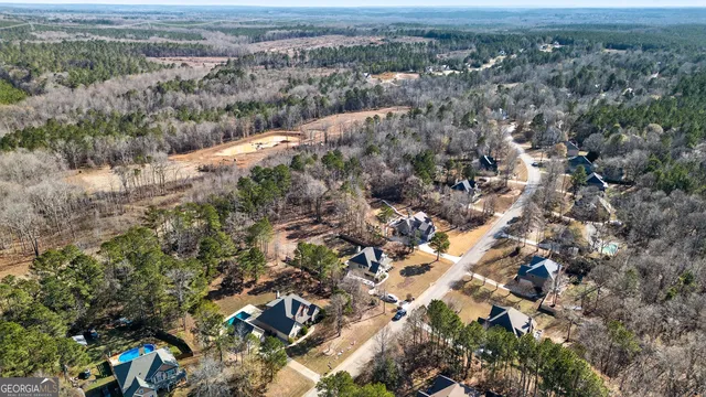 an aerial view of multiple house