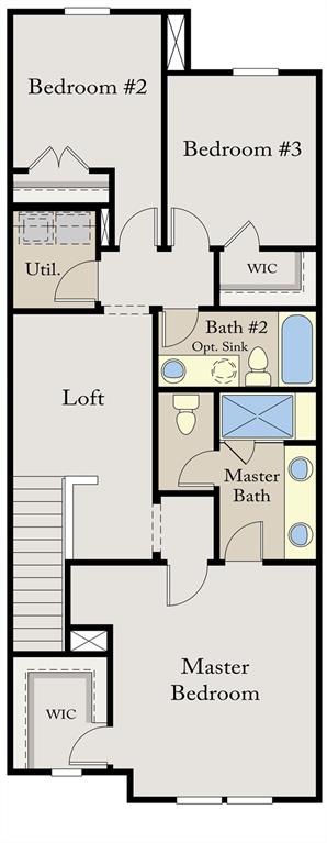 6814 East Riverside Drive, Unit 32 Austin, TX 78741 - Photo 26 of 26 The floor plan for the second level.