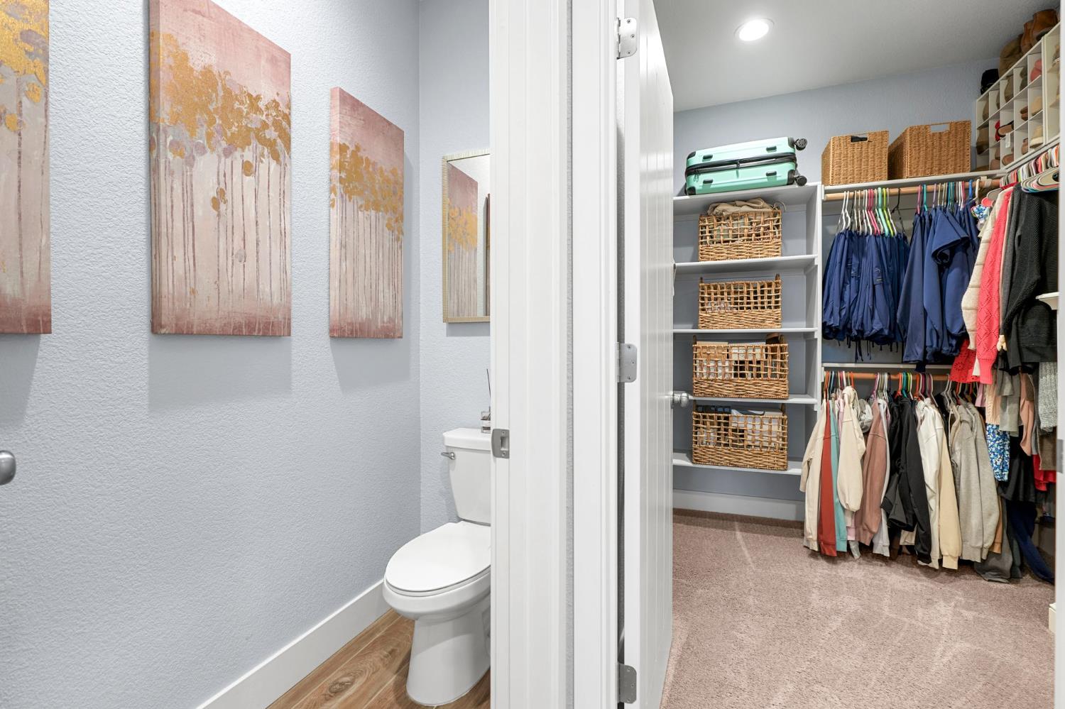 1642 Mcmanis Lane Ripon, CA 95366 - Photo 31 of 44 a view of walk in closet with clothes and shoes