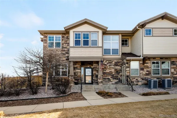 a front view of a house with entertaining space