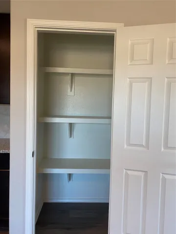 a close view of closet