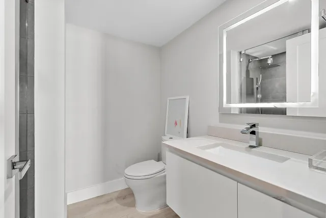 a balcony with wooden floor