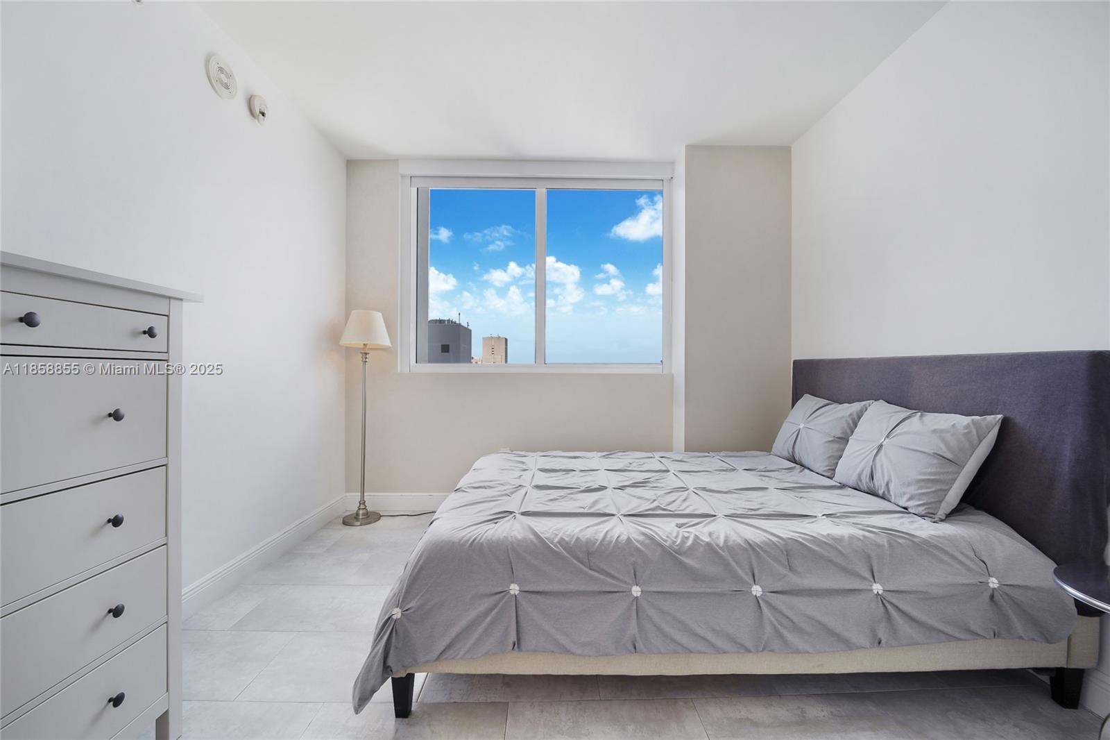 253 Northeast 2nd Street, Unit 3302 Miami, FL 33132 - Photo 11 of 27 a bedroom with a bed and window