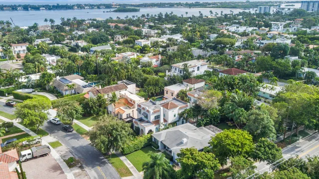 an aerial view of multiple house