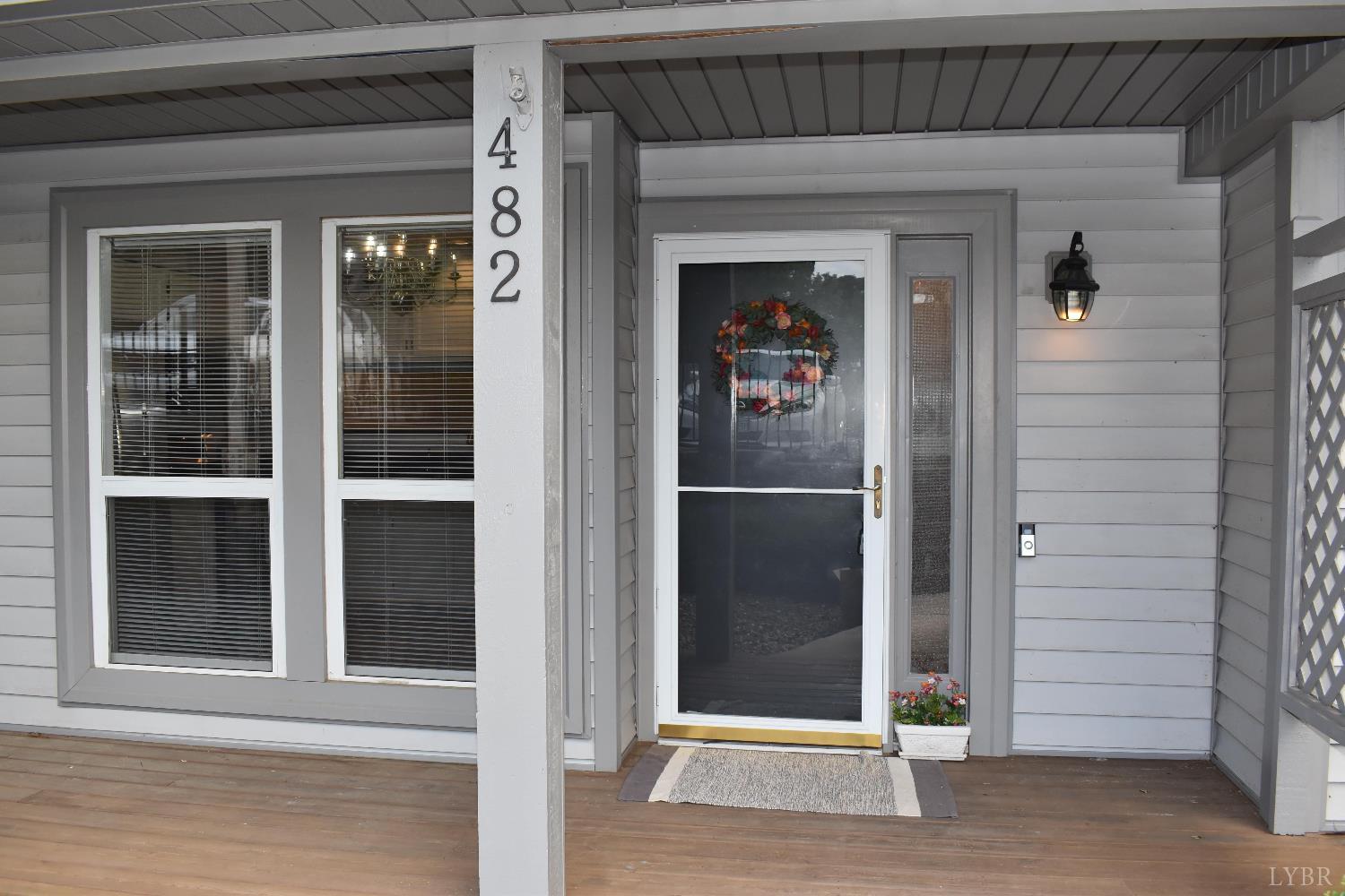a view of front door of house