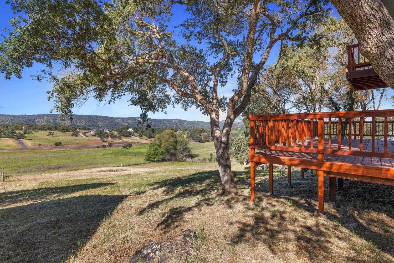 2324 Quail Hill Road Copperopolis, CA 95228 - Photo 38 of 52 a view of yard with outdoor seating and trees in the background