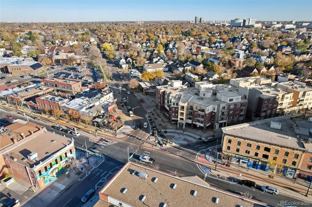 a view of a city with tall buildings